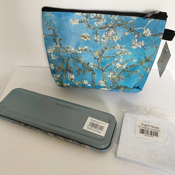 Van Gogh Almond Blossom, Floral Bag Desk Set Immersive Lighthouse Exclusive NEW - Picture 5 of 14